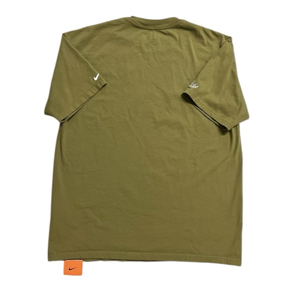 Nike Swoosh Force Basketball T-Shirt Medium Green Orange Loose Fit Blood Sweat - Picture 2 of 7